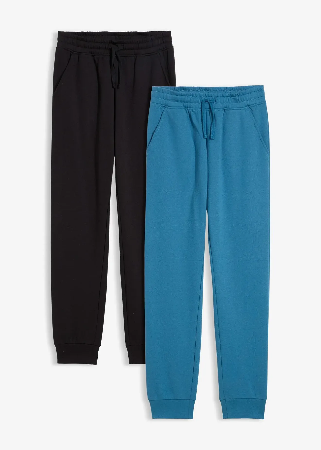 bonprix Lot de 2 pantalons de jogging doux en coton mélangé|Enfant Vêtements Enfant|Garçons 9-16 Ans·Lots De 2 Articles Et Plus