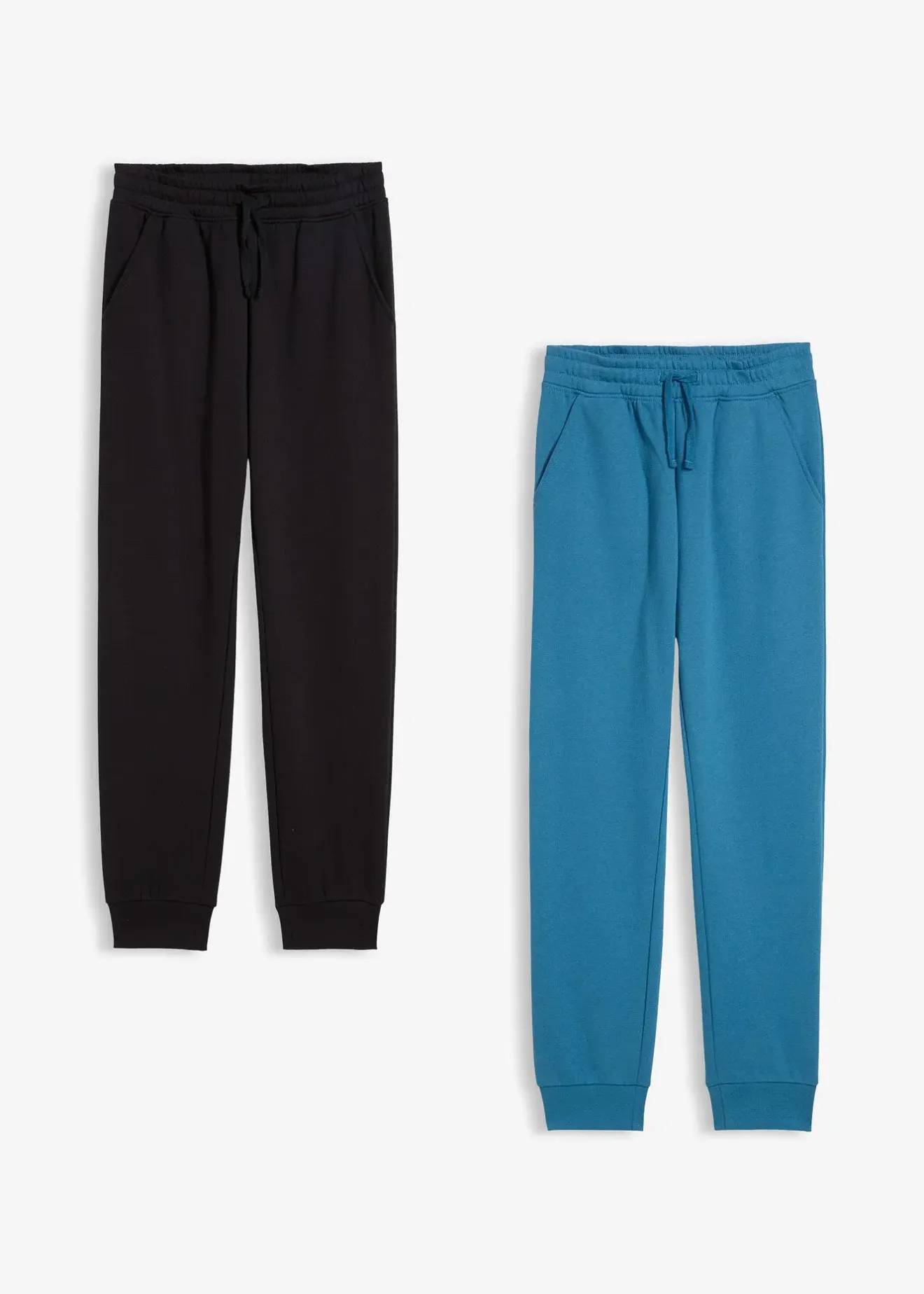 bonprix Lot de 2 pantalons de jogging doux en coton mélangé|Enfant Vêtements Enfant|Garçons 9-16 Ans·Lots De 2 Articles Et Plus