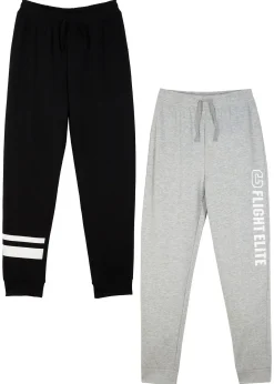 bonprix Lot de 2 pantalons de jogging en coton mélangé doux|Enfant Vêtements Enfant|Garçons 9-16 Ans·Lots De 2 Articles Et Plus