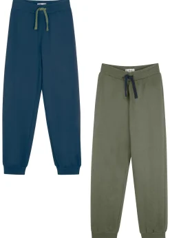 bonprix Lot de 2 pantalons de jogging 100% coton|Enfant Vêtements Enfant|Garçons 9-16 Ans·Lots De 2 Articles Et Plus