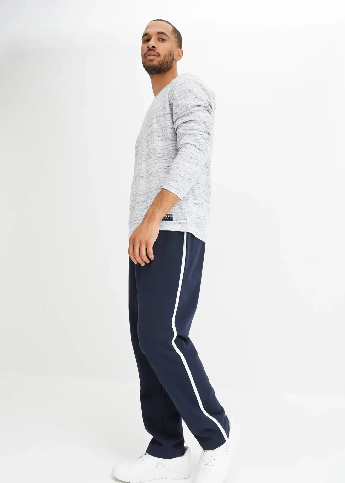 bonprix Lot de 2 pantalons de jogging amples à détails contrastants|Homme Vêtements De Sport|Sweats