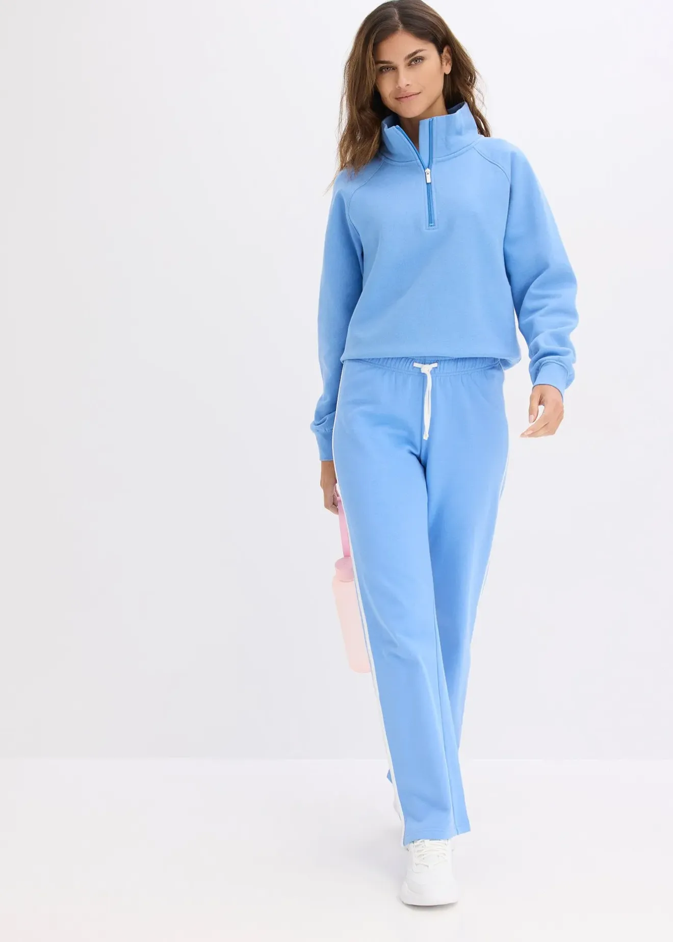 Femme bonprix Basiques|Sweats|Lot de 2 pantalons en molleton épais 100% coton