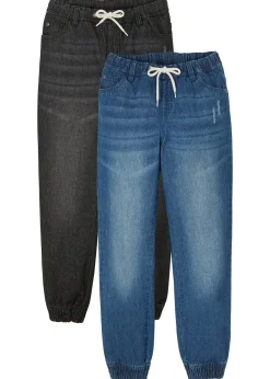 bonprix Lot de 2 pantalons regular à taille élastiquée|Enfant Vêtements Enfant|Garçons 9-16 Ans·Lots De 2 Articles Et Plus