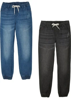 bonprix Lot de 2 pantalons regular à taille élastiquée|Enfant Vêtements Enfant|Garçons 9-16 Ans·Lots De 2 Articles Et Plus