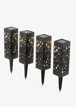 bonprix Lot de 4 piquets de jardin solaires avec ornements| Jardin & Balcon·Déco De Jardin & Éclairage|Déco De Jardin & Éclairage
