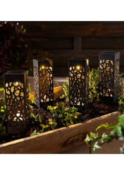 bonprix Lot de 4 piquets de jardin solaires avec ornements| Jardin & Balcon·Déco De Jardin & Éclairage|Déco De Jardin & Éclairage