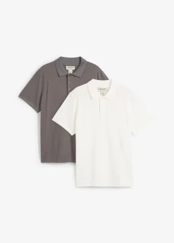 bonprix Lot de 2 polos 100% coton|Homme T-Shirts & Polos