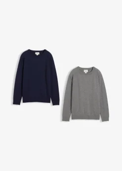 Enfant bonprix Vêtements Enfant|Garçons 9-16 Ans·Lots De 2 Articles Et Plus|Lot de 2 pulls en fine maille 100% coton