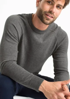 Homme bonprix Pulls & Gilets|Lot de 2 pulls en fine maille 100% coton