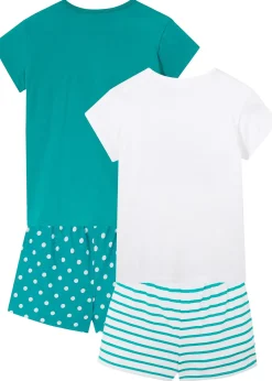 bonprix Lot de 2 pyjashorts 100% coton à manches courtes|Enfant Vêtements Enfant|Filles·Pyjamas & Chemises De Nuit