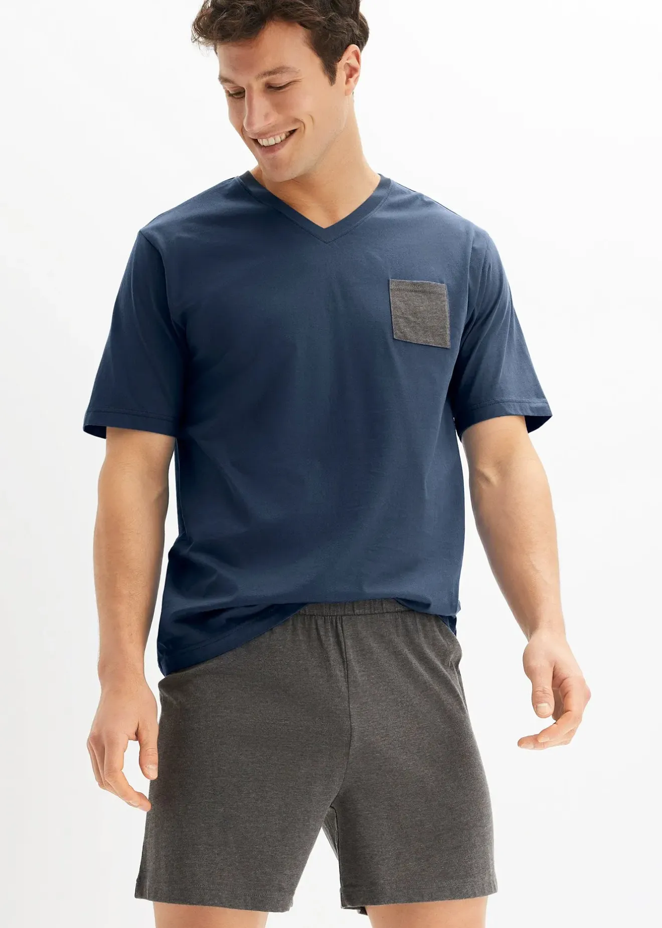 Homme bonprix Pyjamas|Sous-Vêtements|Lot de 2 pyjashorts (ens. 4 pces)