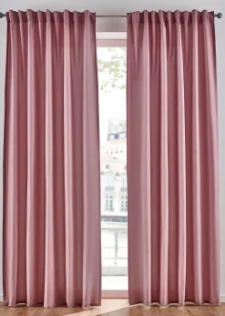 bonprix Lot de 2 rideaux en microfibre| Salon·Rideaux & Voilages|Rideaux Classiques