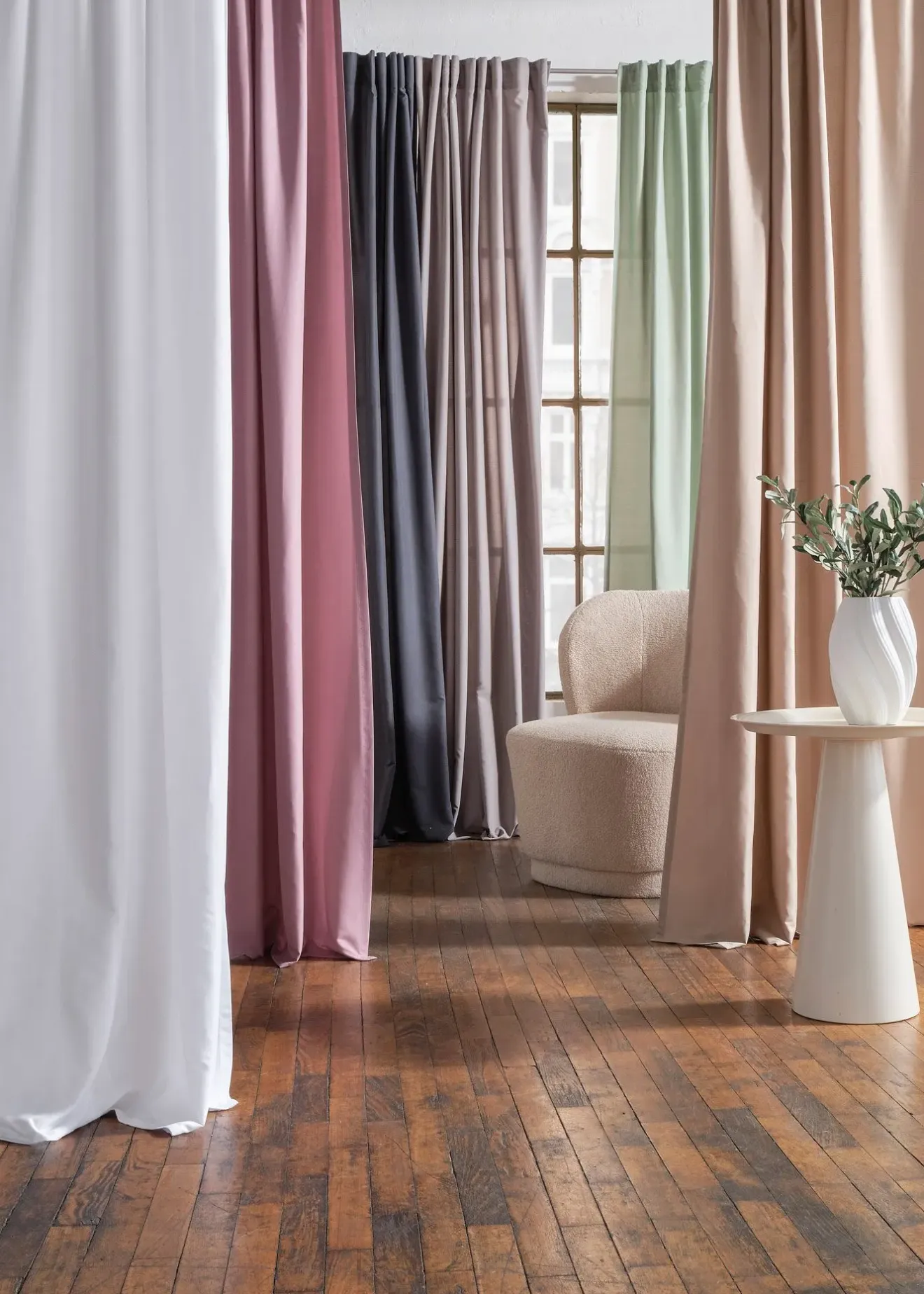 bonprix Lot de 2 rideaux en microfibre| Salon·Rideaux & Voilages|Rideaux Classiques