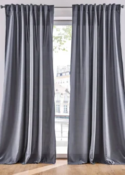 bonprix Salon·Rideaux & Voilages|Rideaux Classiques|Lot de 2 rideaux en microfibre