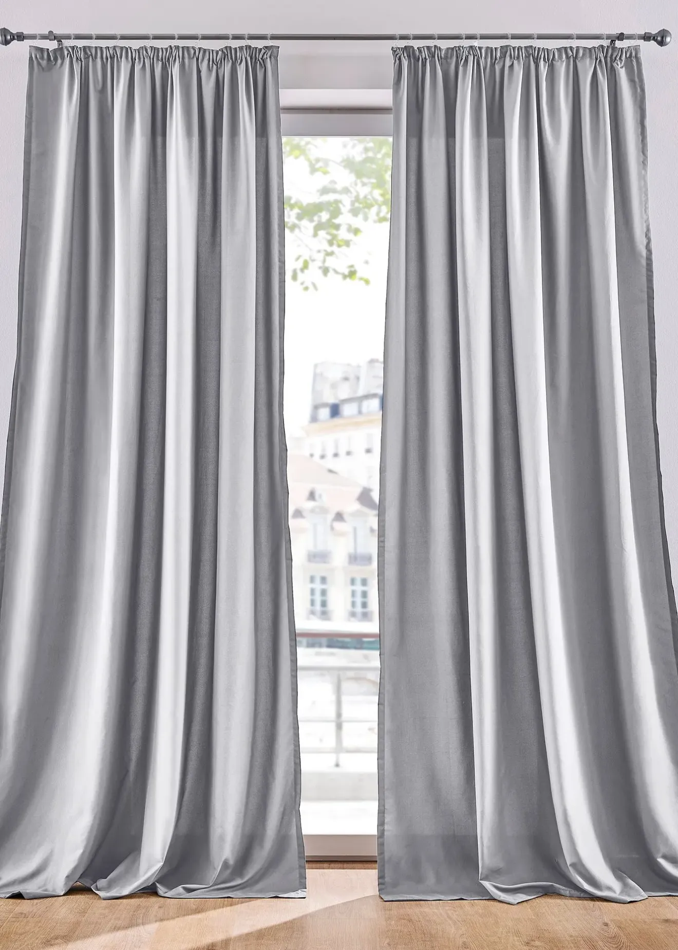 bonprix Salon·Rideaux & Voilages|Rideaux Classiques|Lot de 2 rideaux en microfibre