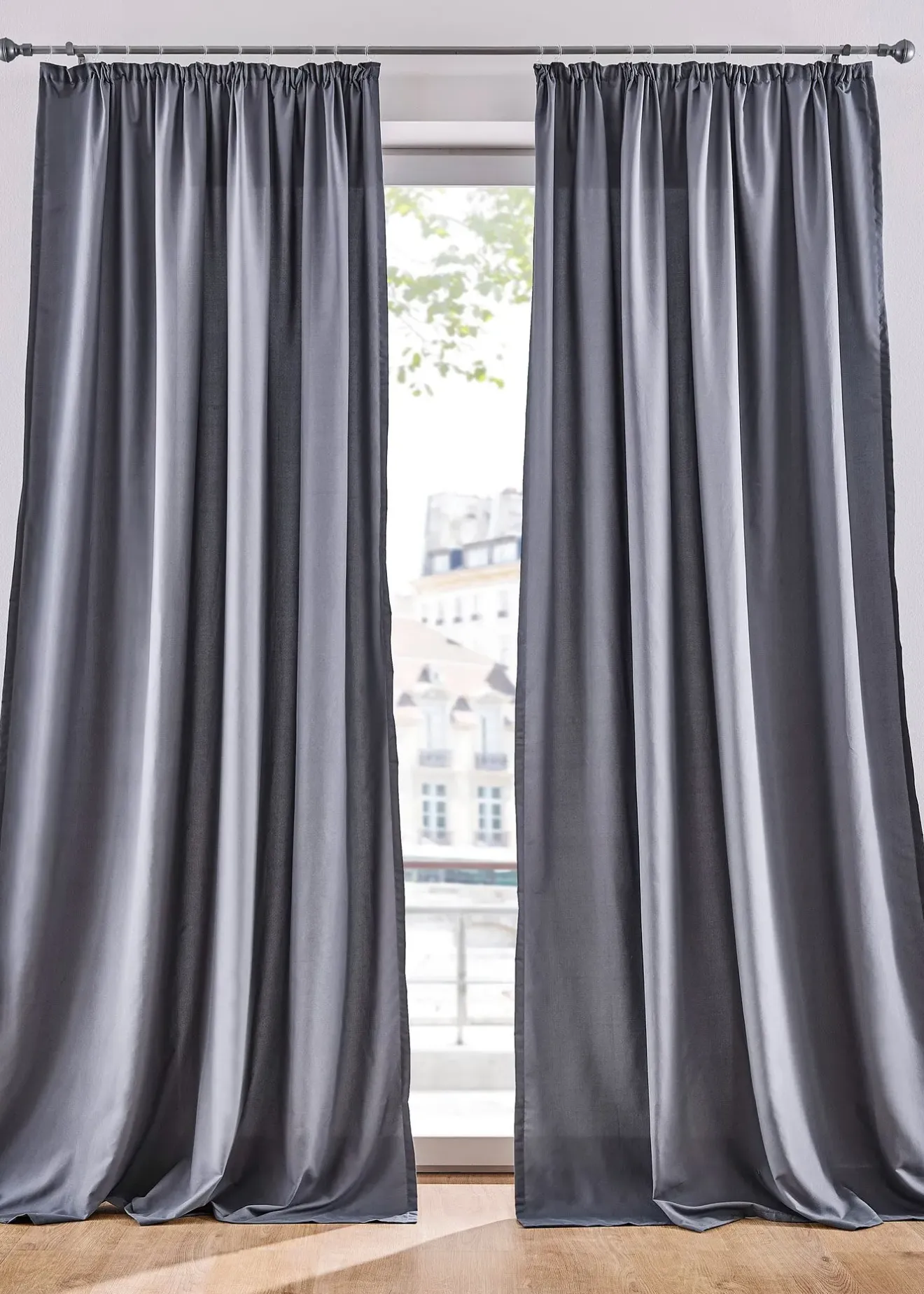 bonprix Salon·Rideaux & Voilages|Rideaux Classiques|Lot de 2 rideaux en microfibre