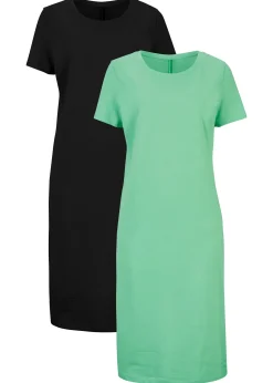 Femme bonprix Basiques|Robes|Lot de 2 robes en jersey 100% coton