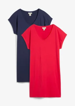 bonprix Lot de 2 robes en jersey 100% coton|Femme Basiques|Robes