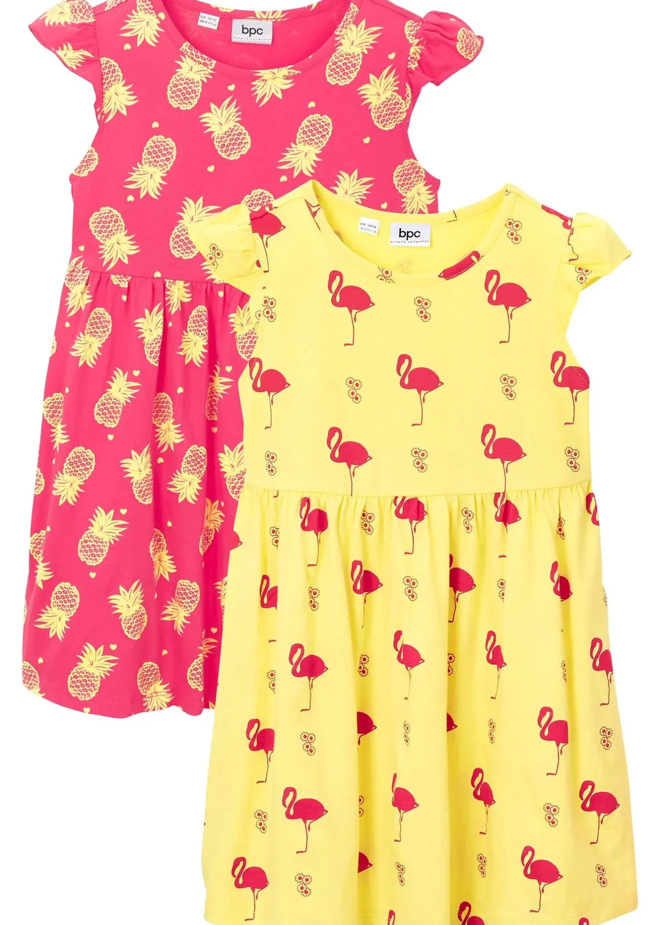 bonprix Lot de 2 robes en jersey 100% coton|Enfant Vêtements Enfant|Filles 9-16 Ans·Lot De 2 Articles Et Plus