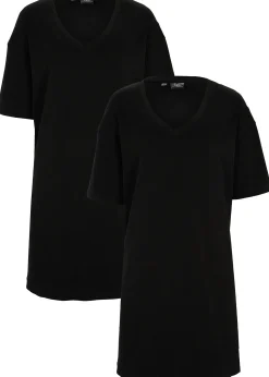 Femme bonprix Basiques|Robes|Lot de 2 robes oversize 100% coton