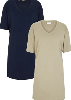 Femme bonprix Basiques|Robes|Lot de 2 robes oversize 100% coton
