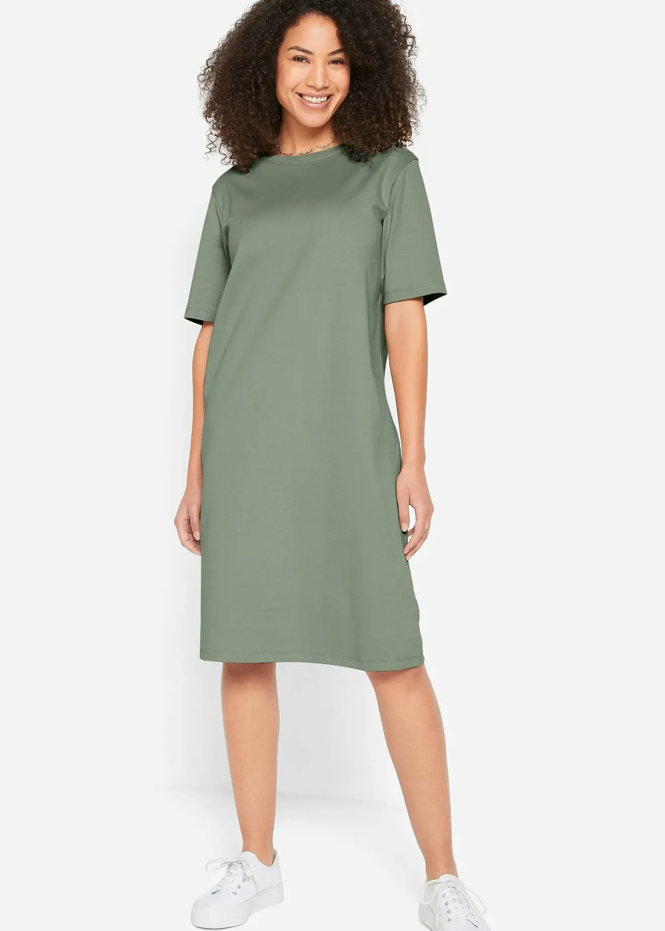 bonprix Lot de 2 robes T-shirt oversize 100% coton|Femme Basiques|Robes