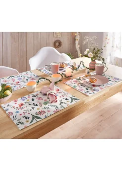 bonprix Lot de 4 sets de table avec imprimé fleurs| Arts De La Table|Linge De Table