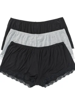 bonprix Lot de 3 shorties en viscose|Femme Basiques|Bas