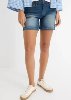 Femme bonprix Shorts|Jeans|Lot de 2 shorts en jean slim, taille mi-haute