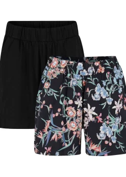 bonprix Lot de 2 shorts en jersey coton extensible|Femme Shorts|Pantalons