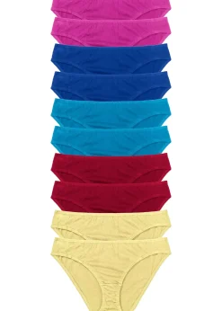 bonprix Lot de 10 slips|Femme Basiques|Lingerie Coton