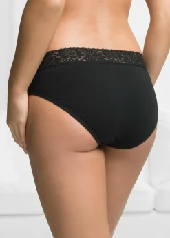 bonprix Lot de 5 slips à dentelle|Femme Lingerie Coton|Bas