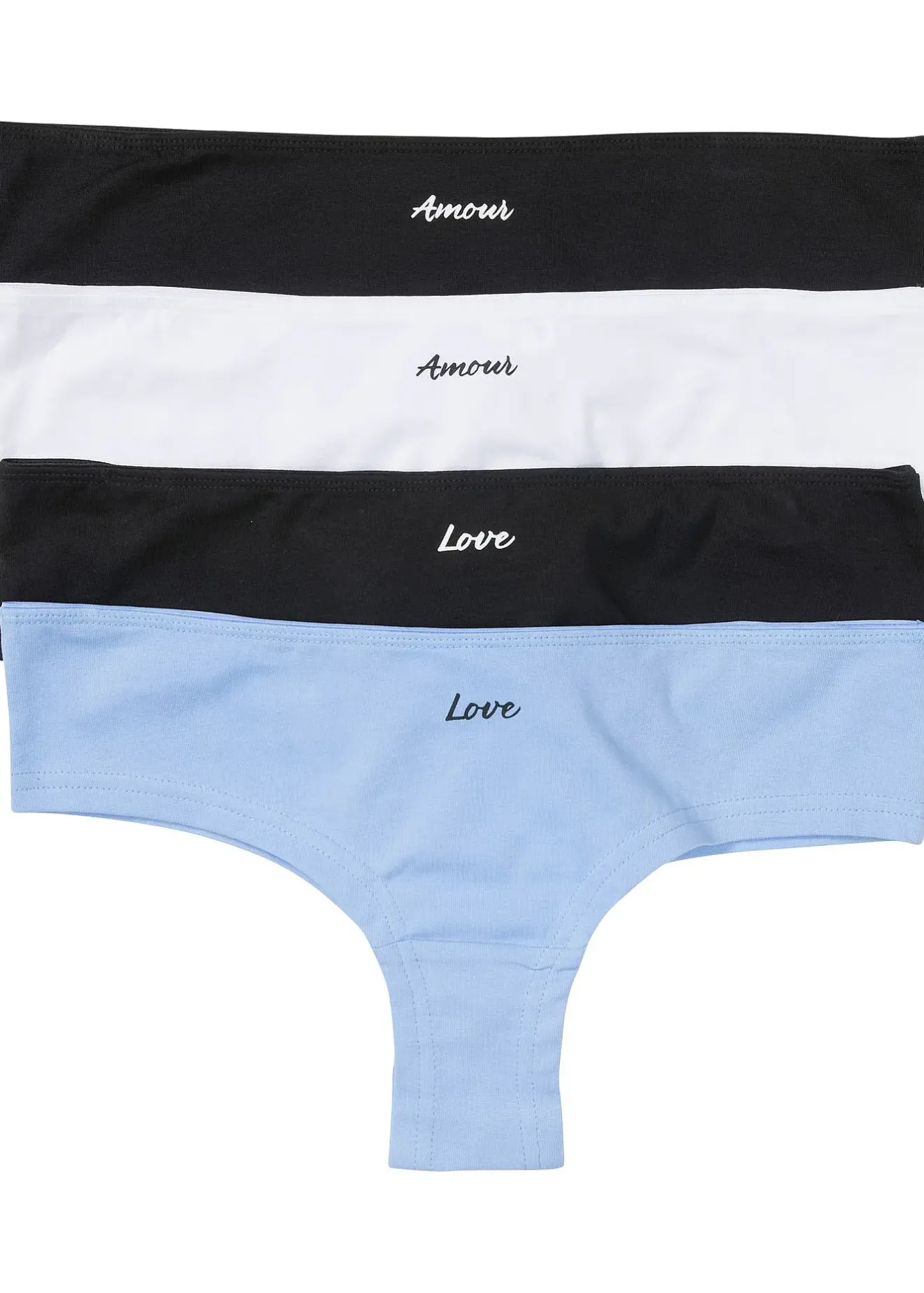 Femme bonprix Lingerie Coton|Bas|Lot de 4 slips brésiliens