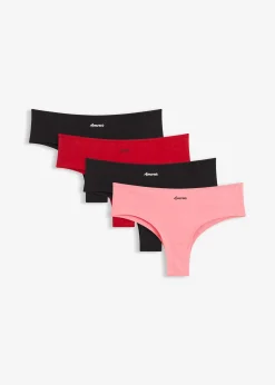 bonprix Lot de 4 slips brésiliens|Femme Lingerie Coton|Bas