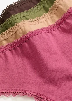 Femme bonprix Lingerie Coton|Bas|Lot de 5 slips brésiliens coton