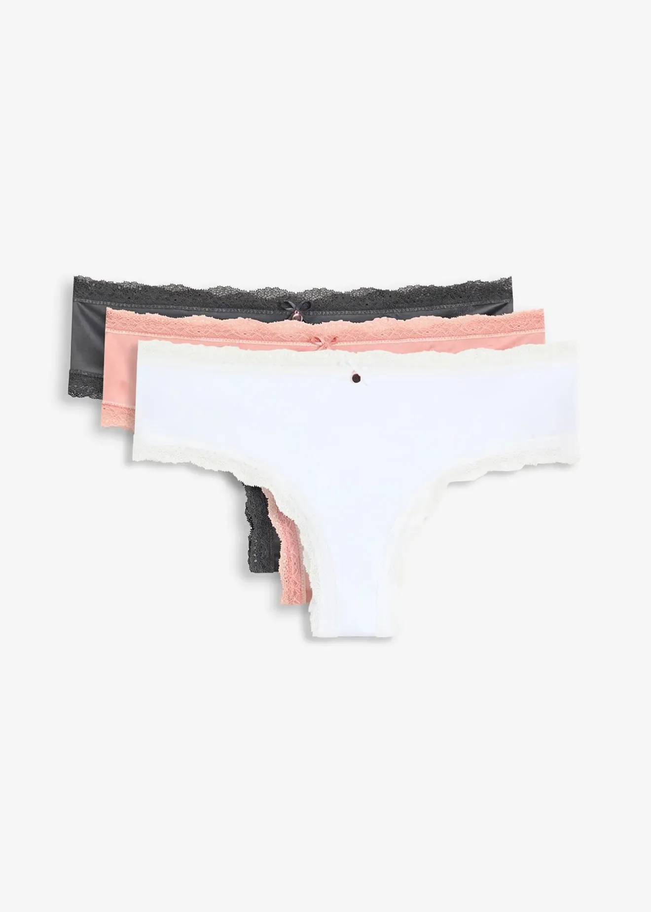 Femme bonprix Dessous|Bas|Lot de 3 slips brésiliens satinés