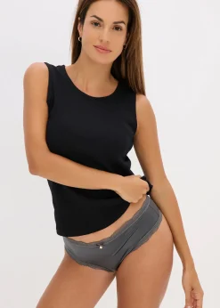 Femme bonprix Dessous|Bas|Lot de 3 slips brésiliens satinés