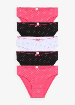 bonprix Lot de 5 slips coton avec nœud en satin|Enfant Vêtements Enfant|Lot De 2 Articles Et Plus