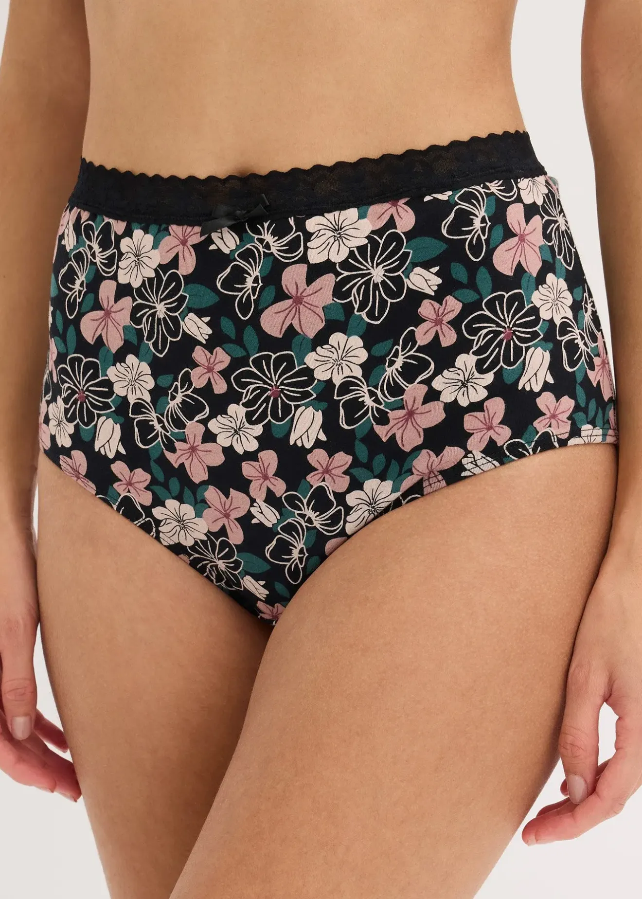 bonprix Lot de 4 slips coton taille haute|Femme Lingerie Coton|Bas