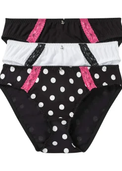 Femme bonprix Lingerie Coton|Bas|Lot de 3 slips en coton