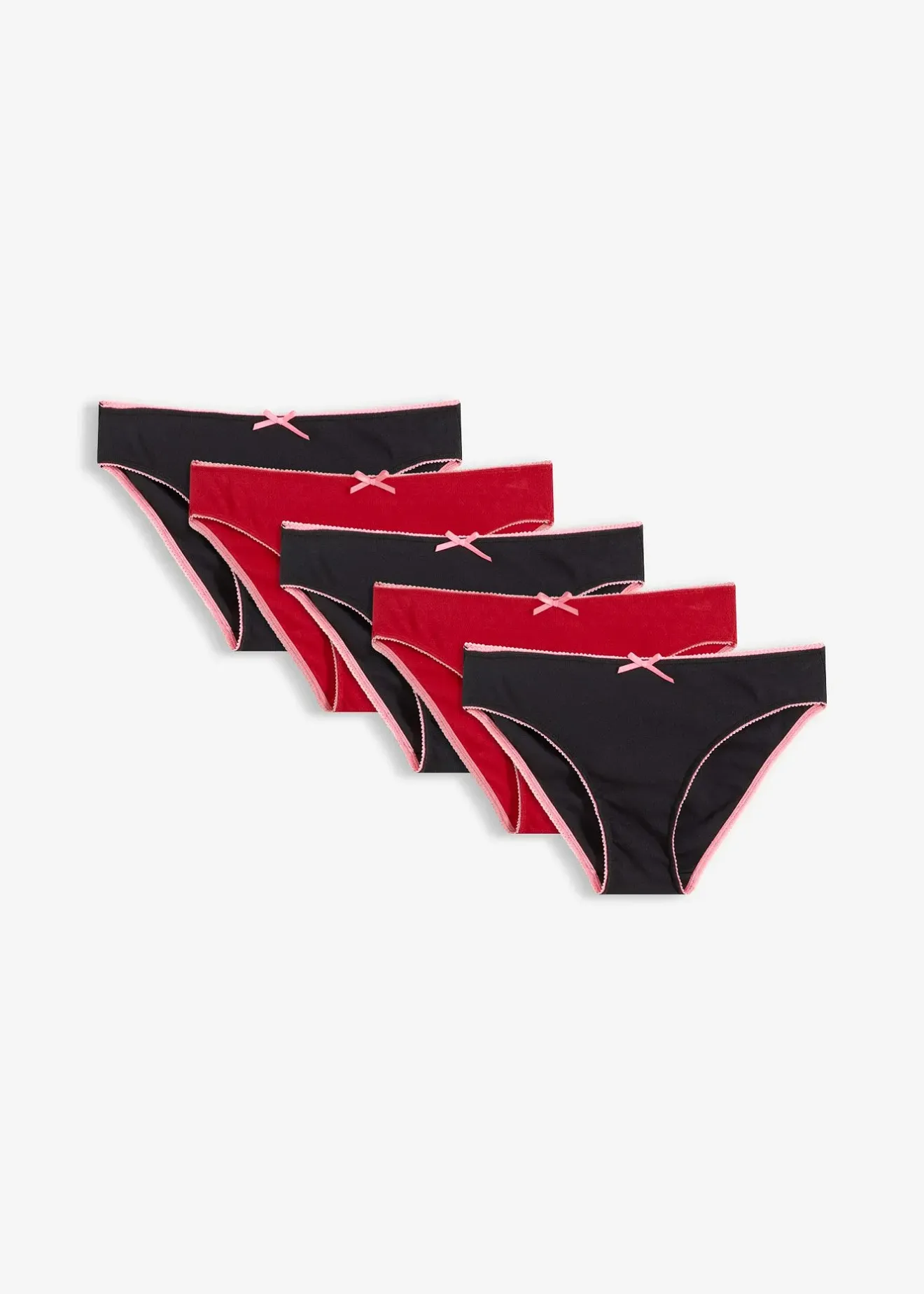 Femme bonprix Bas|Lot de 5 slips en pointelle à motif cœurs