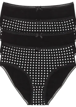 Femme bonprix Lingerie Coton|Bas|Lot de 4 slips maxi