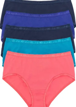 Femme bonprix Basiques|Lingerie Coton|Lot de 5 slips maxi