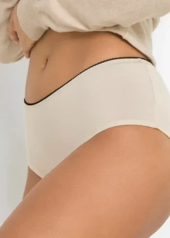 Femme bonprix Lingerie Coton|Bas|Lot de 5 slips maxi