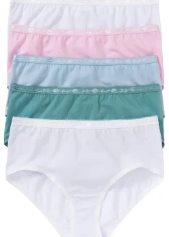 bonprix Lot de 5 slips maxi|Femme Basiques|Lingerie Coton