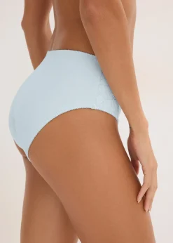 Femme bonprix Bas|Lot de 2 slips maxi avec dentelle