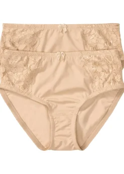 bonprix Lot de 2 slips maxi avec dentelle|Femme Bas