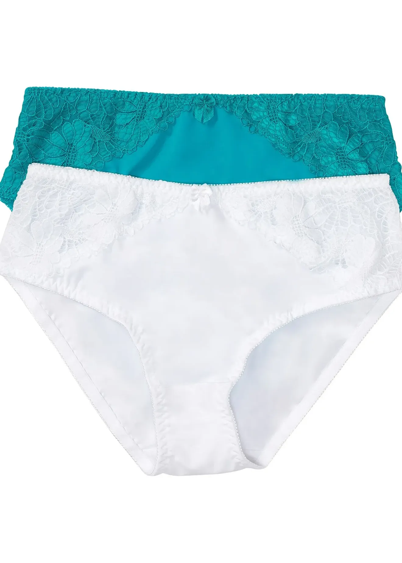 Femme bonprix Bas|Lot de 2 slips maxi avec dentelle