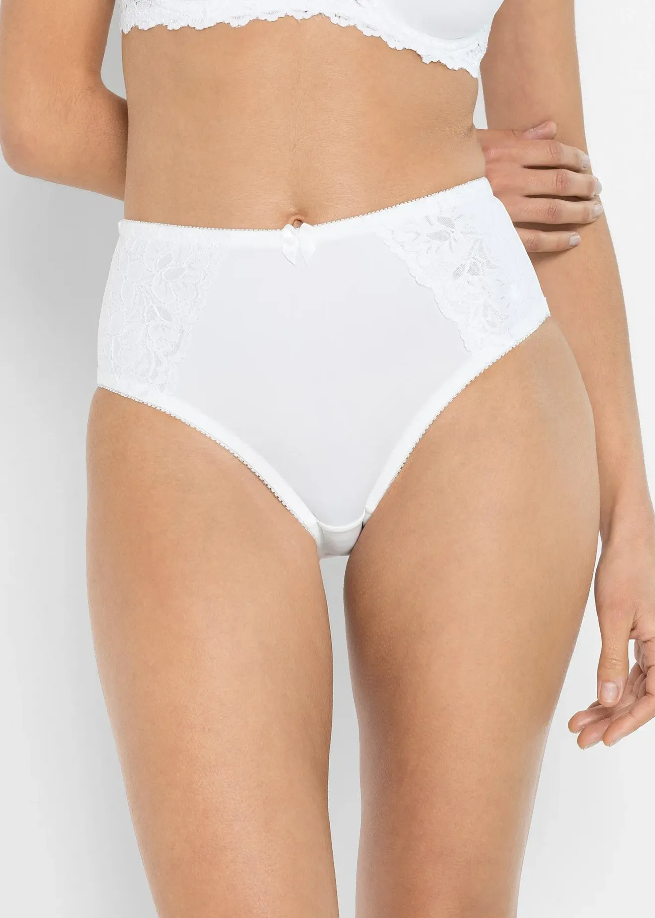 Femme bonprix Bas|Lot de 2 slips maxi avec dentelle