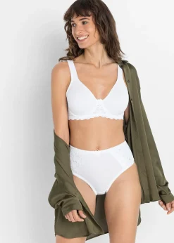 Femme bonprix Bas|Lot de 2 slips maxi avec dentelle